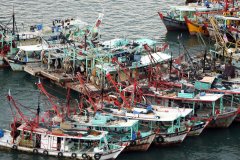 Fishing Boats In Kota Kinabalu, Sabah, Malaysia